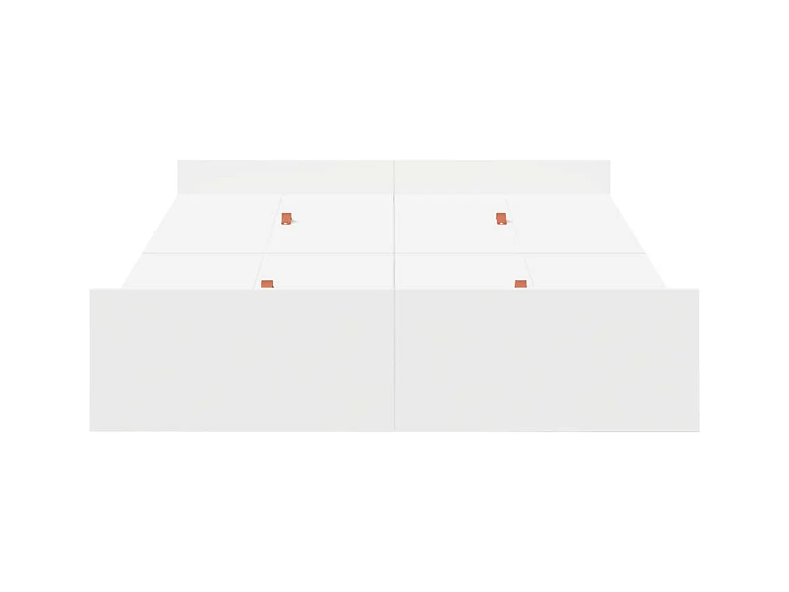 Struttura letto con contenitore e testiera Bianco 120 x 200 cm