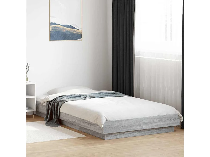 Bedframe zonder matras Sonoma grijs 100x200 cm