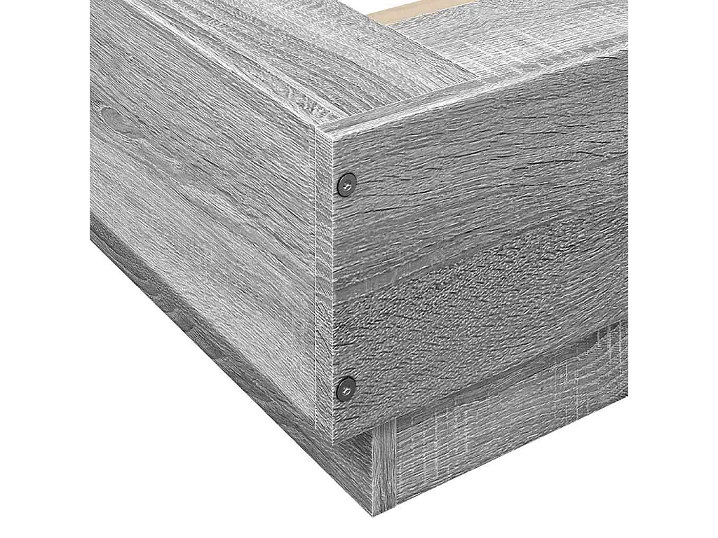 Estructura de cama sin colchón Sonoma gris 100x200 cm