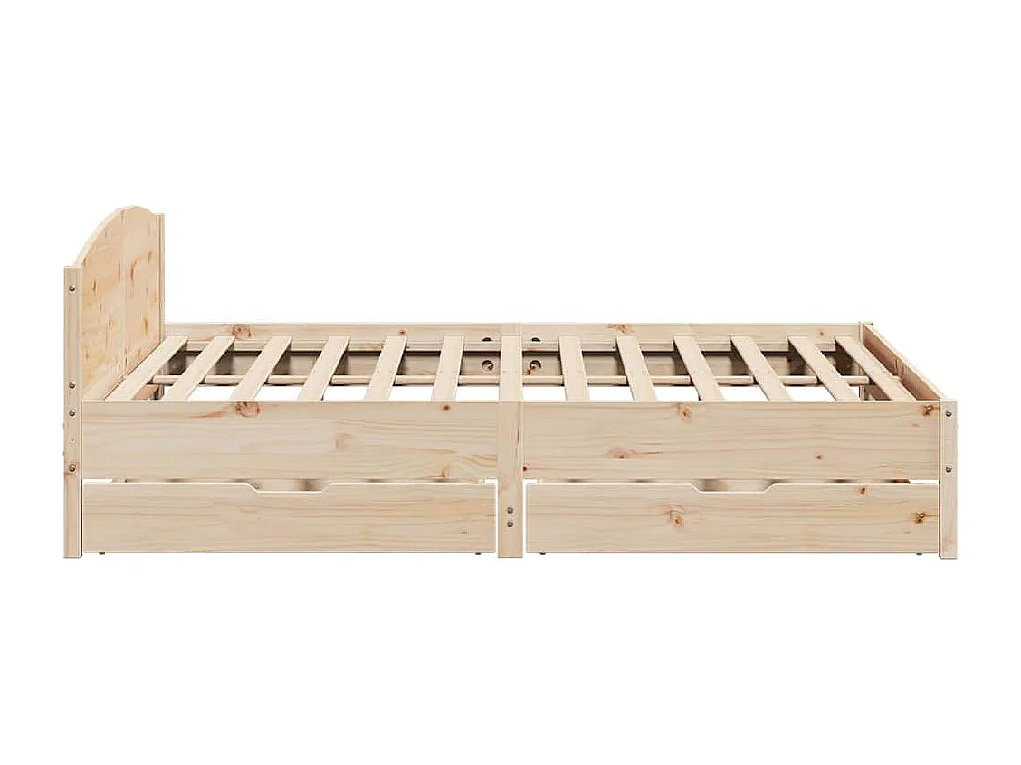 Struttura letto senza materasso 180x200 cm in legno massello di pino