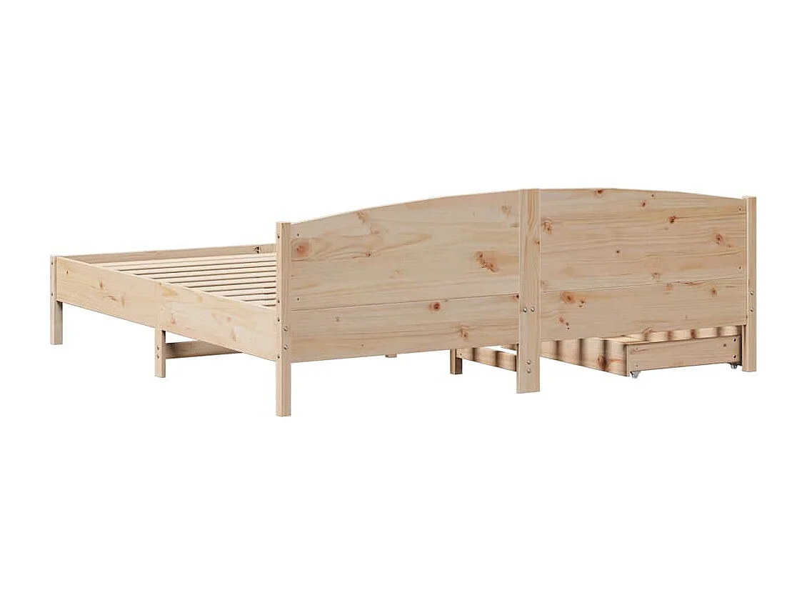 Struttura letto senza materasso 180x200 cm in legno massello di pino