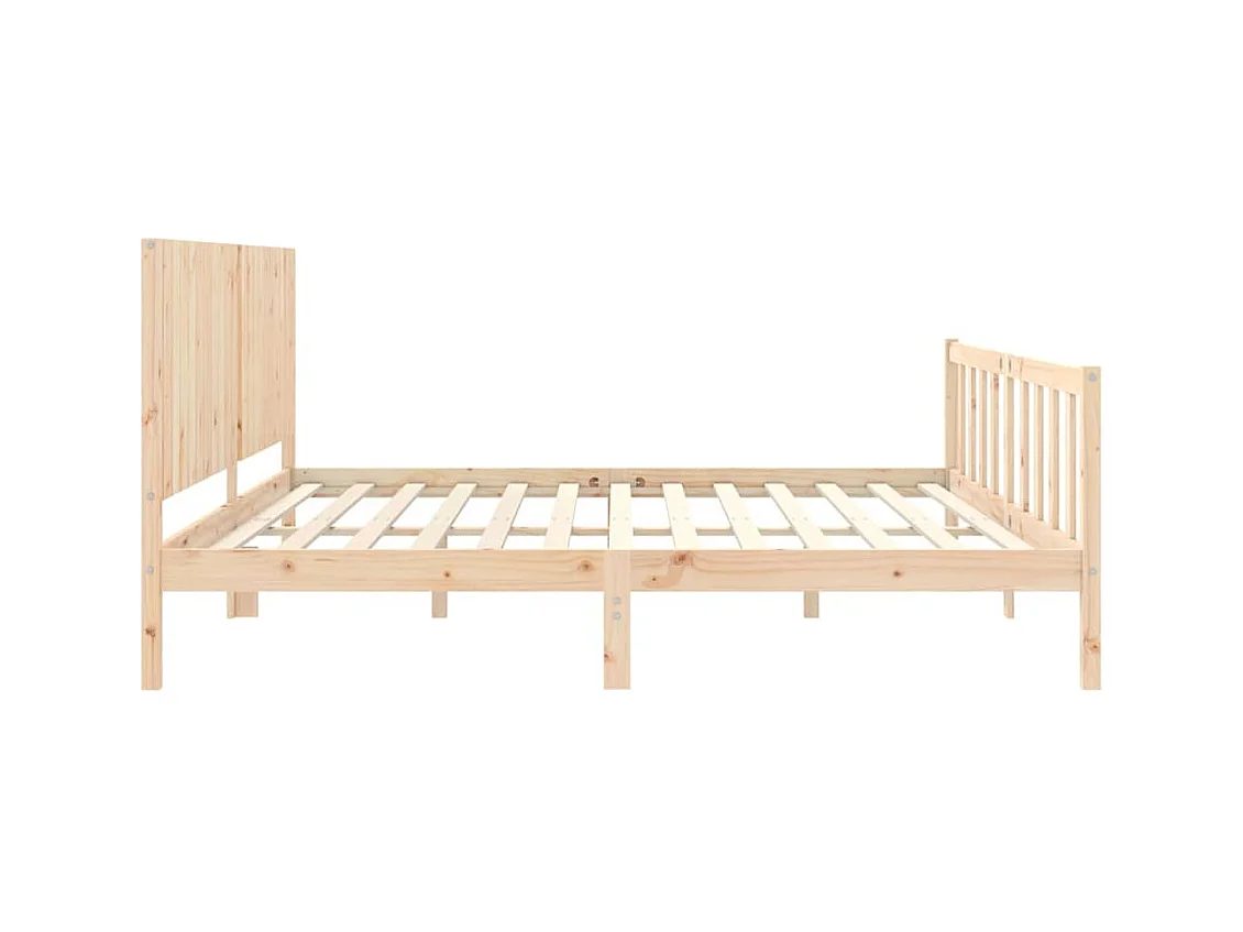 Struttura letto senza materasso 200x200 cm in legno massello di pino