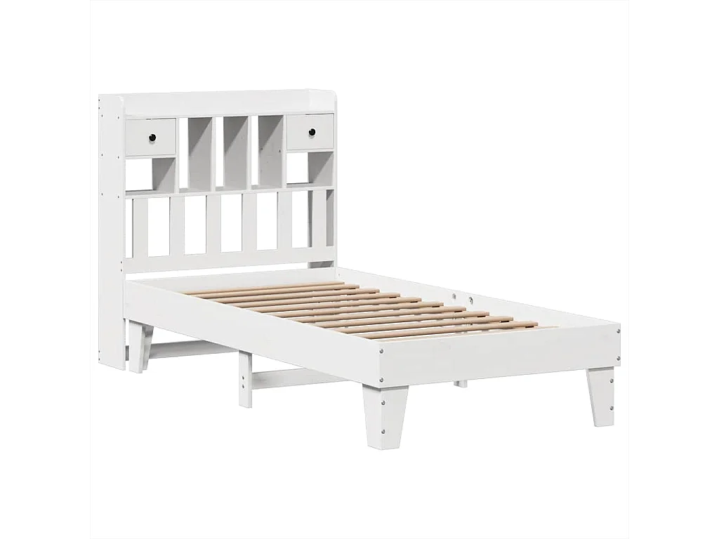 Bedframe zonder matras wit 90x190 cm massief grenenhout