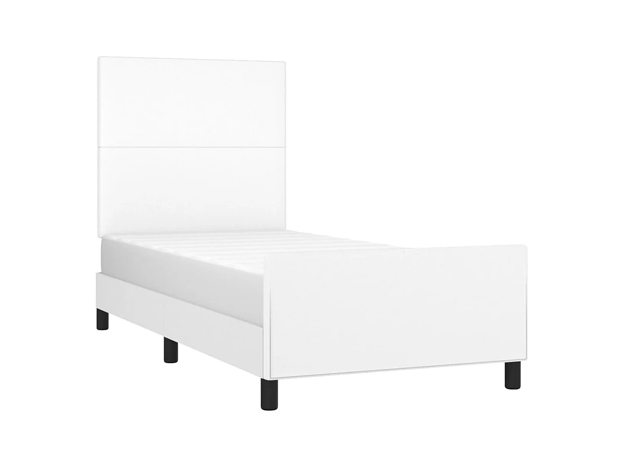 Cadre de lit sans matelas blanc 80x200 cm similicuir