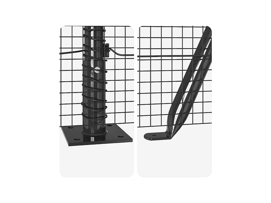 Lattenrost und Matratze Schwarz 80x200 cm Stoff