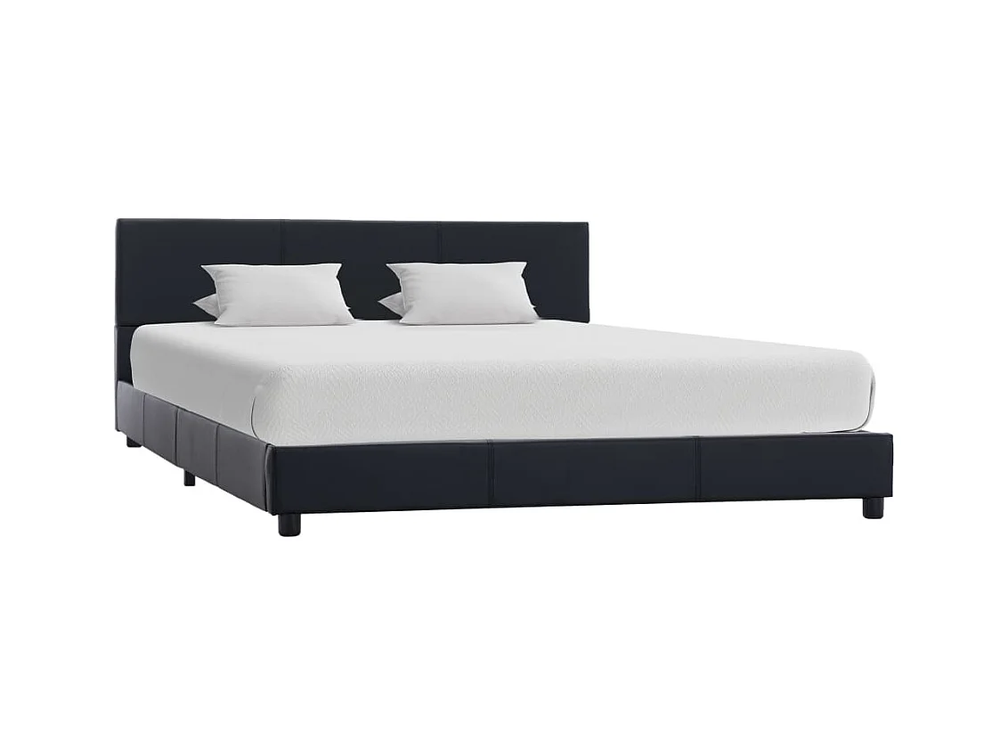 Cadre de lit Noir Similicuir 160x200 cm