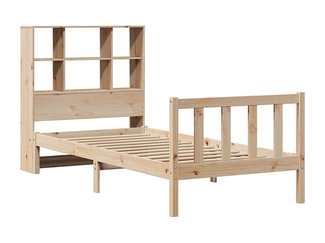 Bibliotheksbett ohne Matratze 90x190 cm Massivholz Kiefer