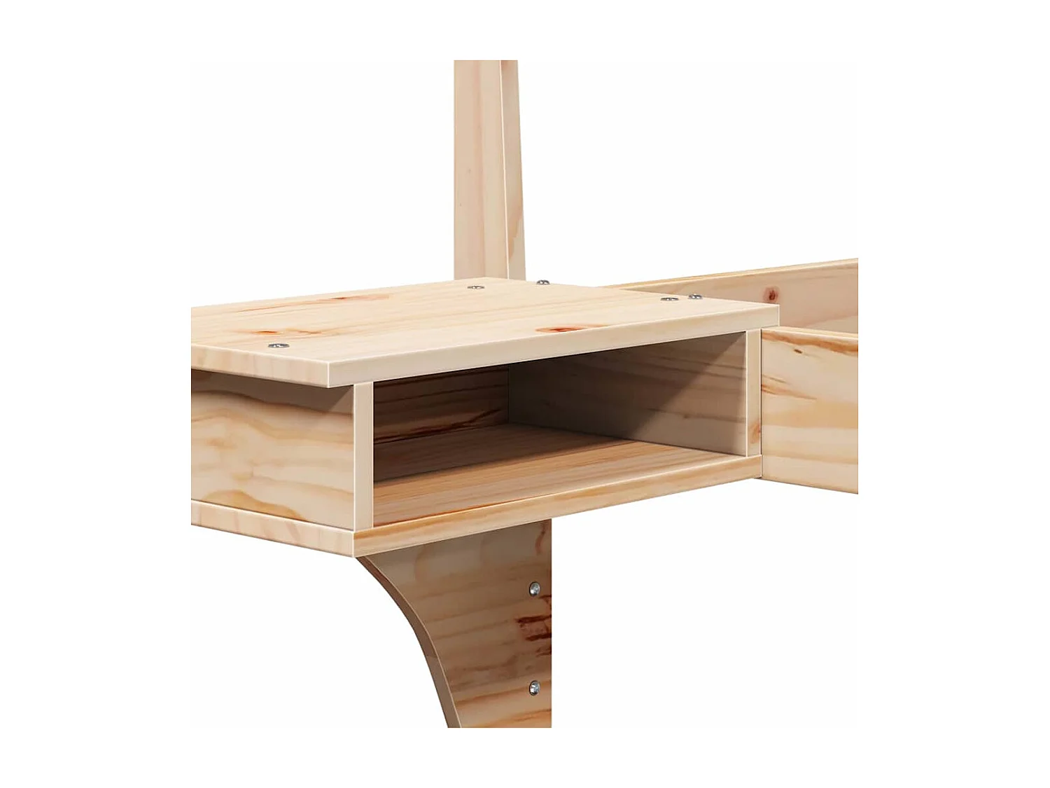 Struttura letto con testiera Marrone Legno massello di pino