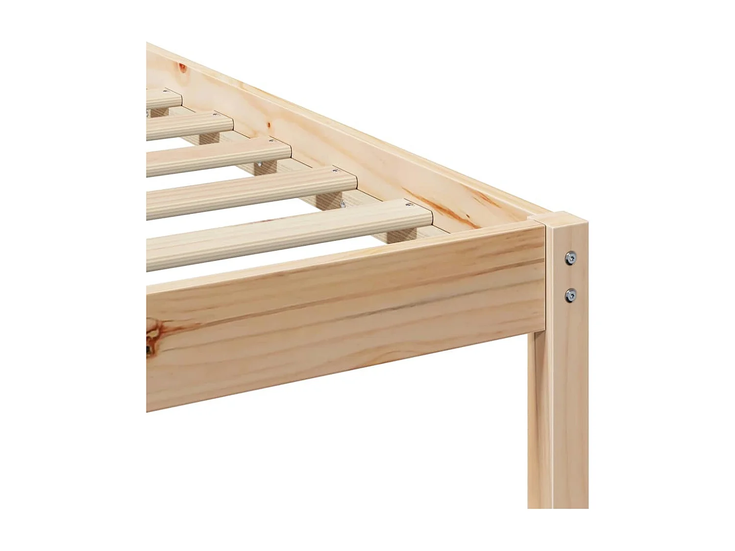 Struttura letto con testiera Marrone Legno massello di pino