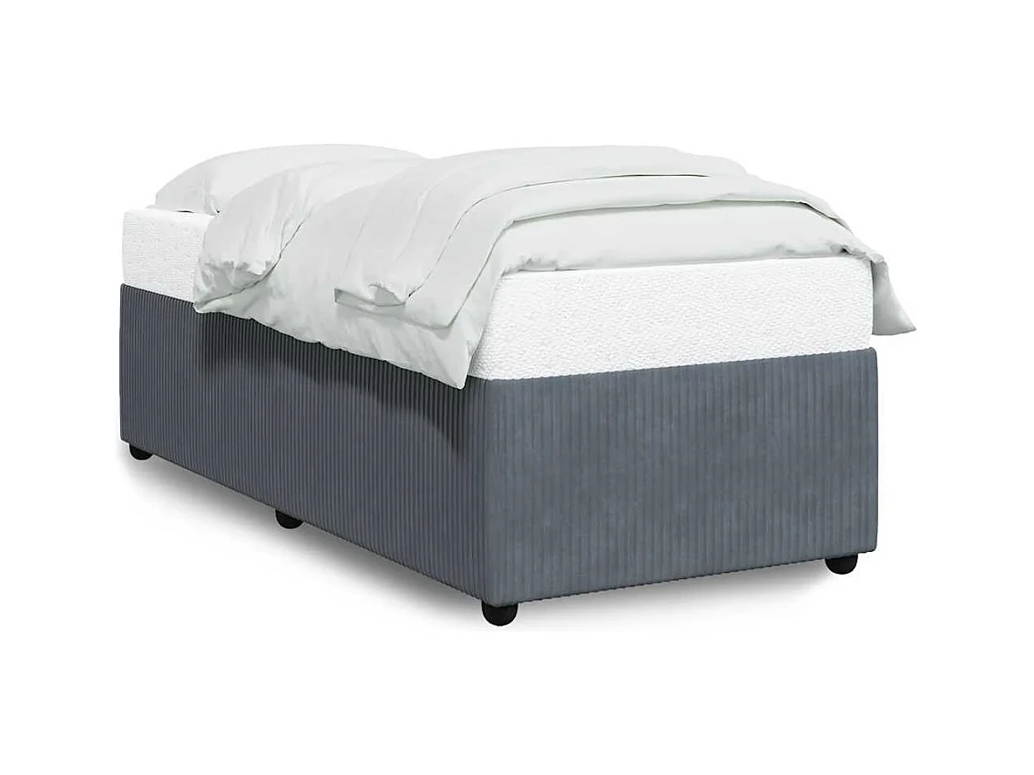 Donkergrijs bedframe zonder matras 90x200 cm fluweel