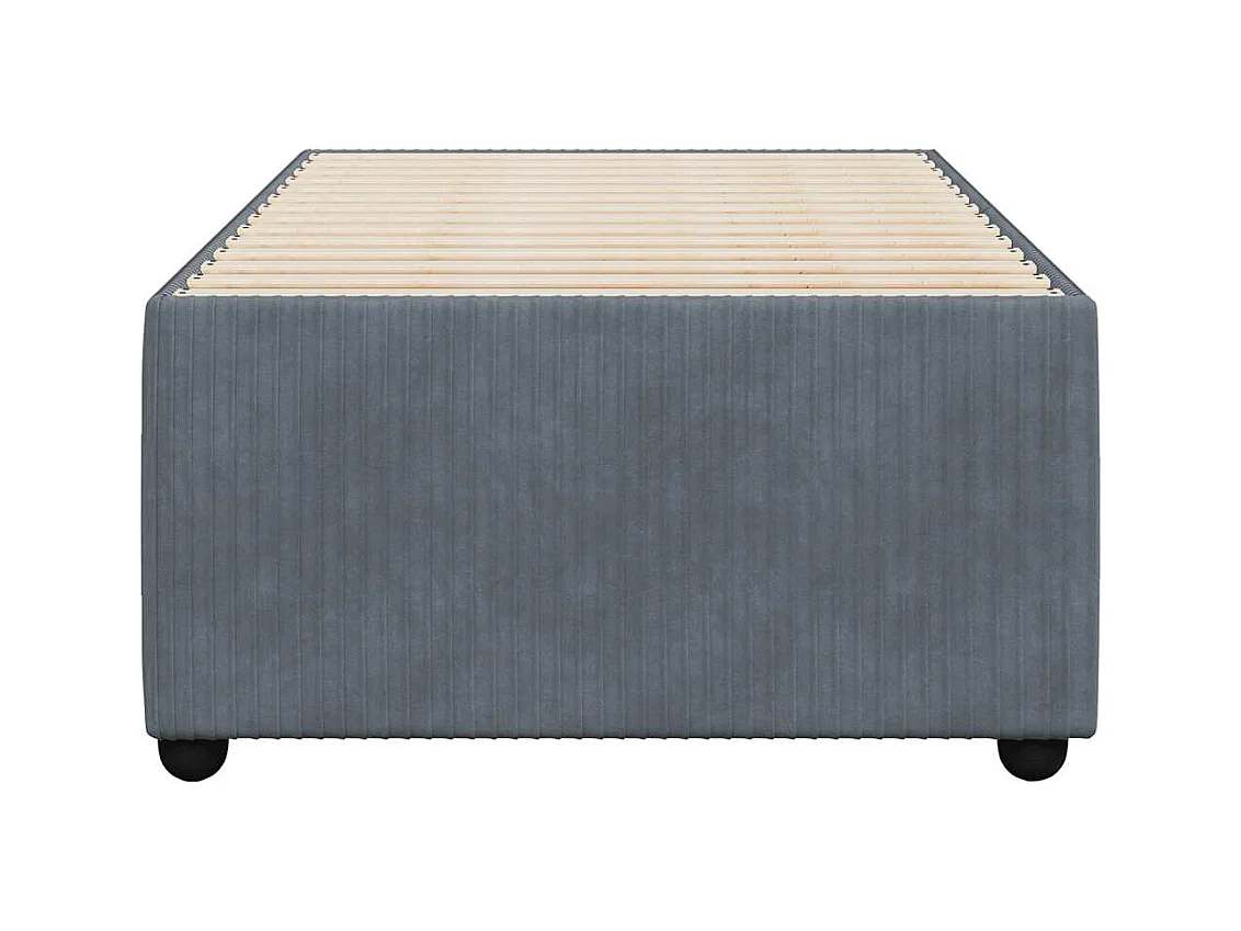 Donkergrijs bedframe zonder matras 90x200 cm fluweel