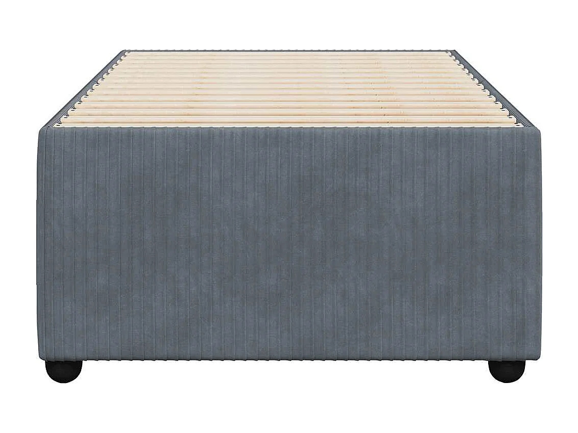 Struttura letto grigio scuro senza materasso 90x200 cm velluto