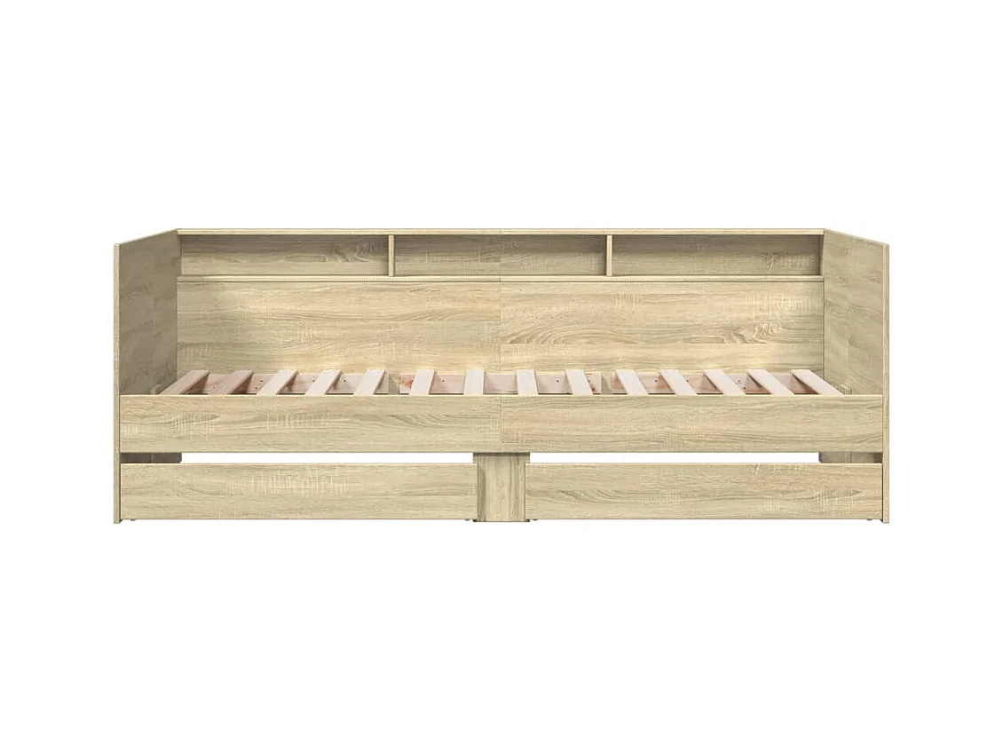 Cama de día con cajones sin colchón roble sonoma 100x200 cm