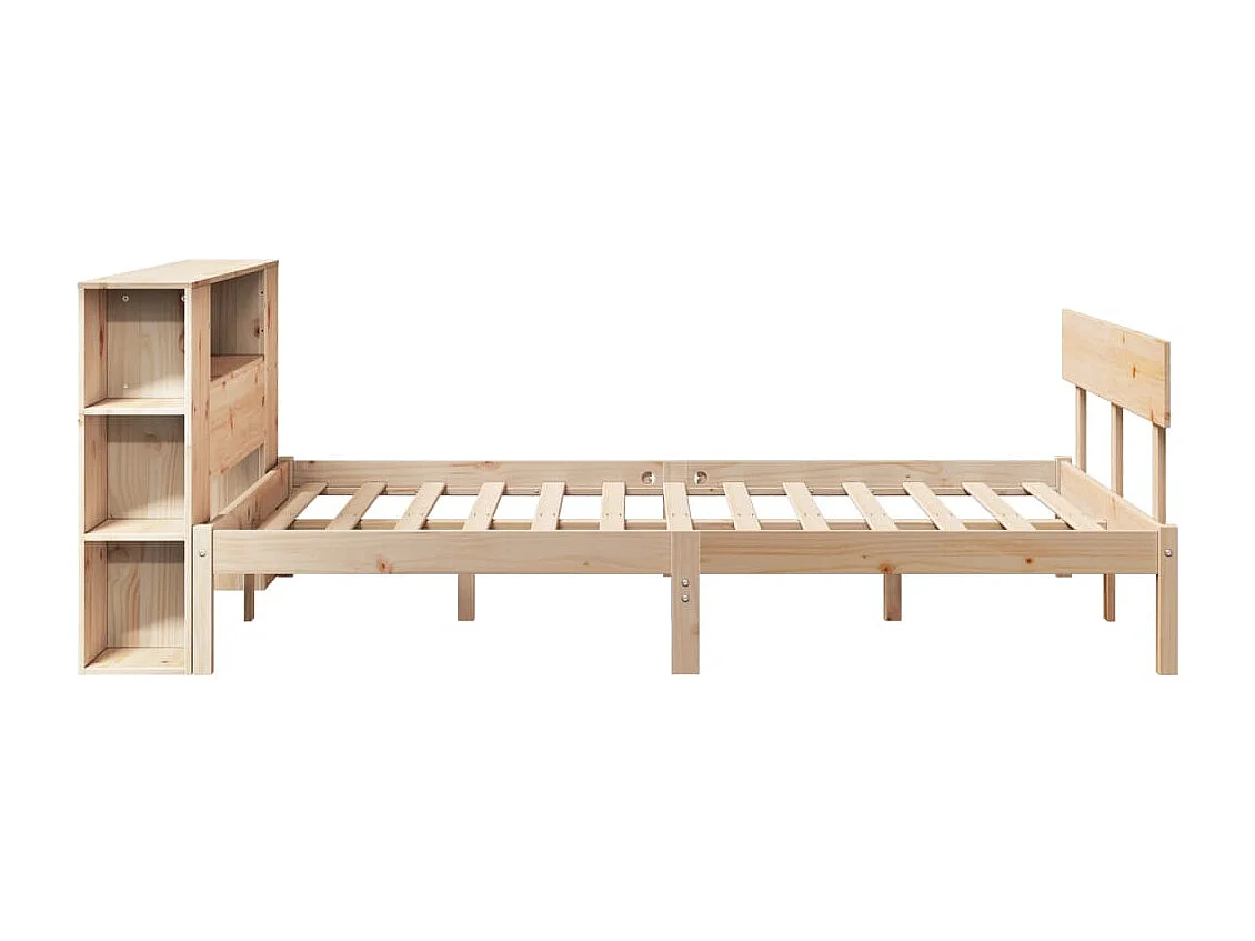 Cama biblioteca sin colchón 120x190 cm madera maciza de pino