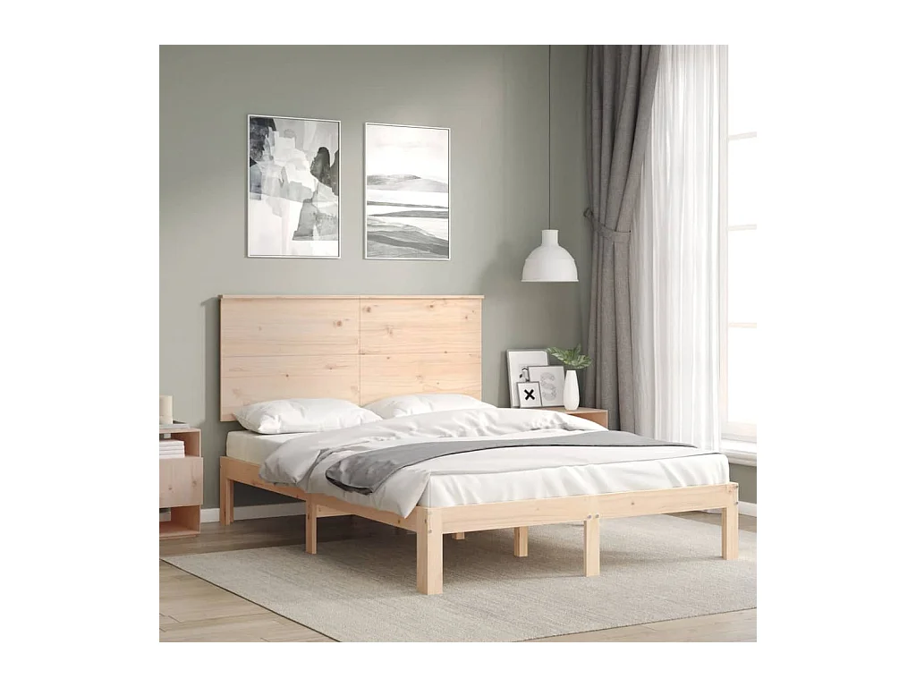 Bettgestell ohne Matratze 140x200 cm Massivholz Kiefer