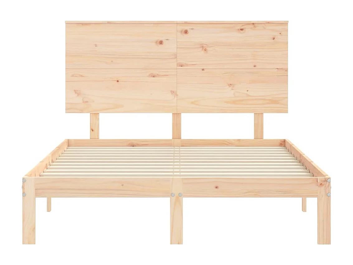 Estructura de cama sin colchón 140x200 cm madera maciza de pino