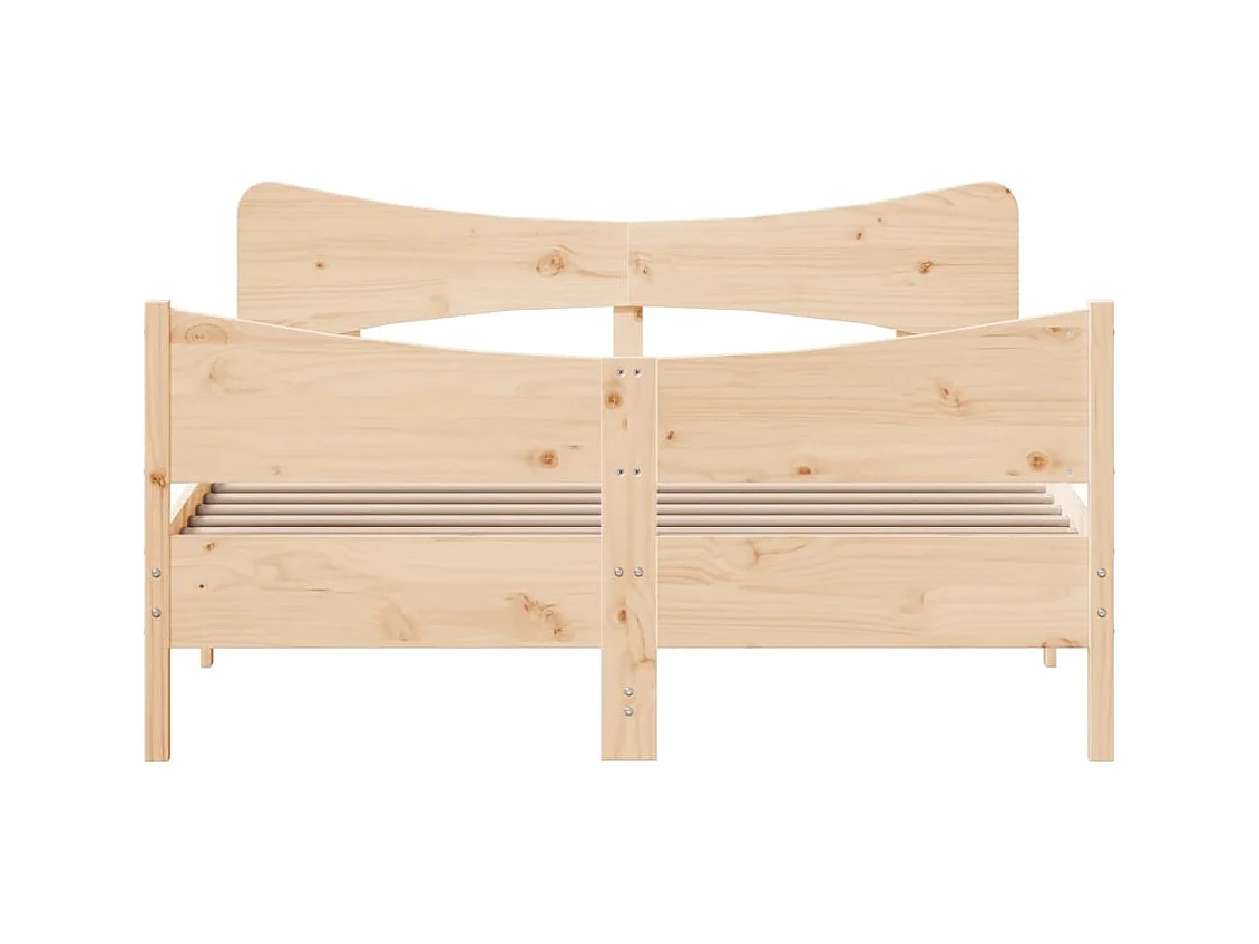 Bedframe zonder matras 135x190 cm massief grenenhout