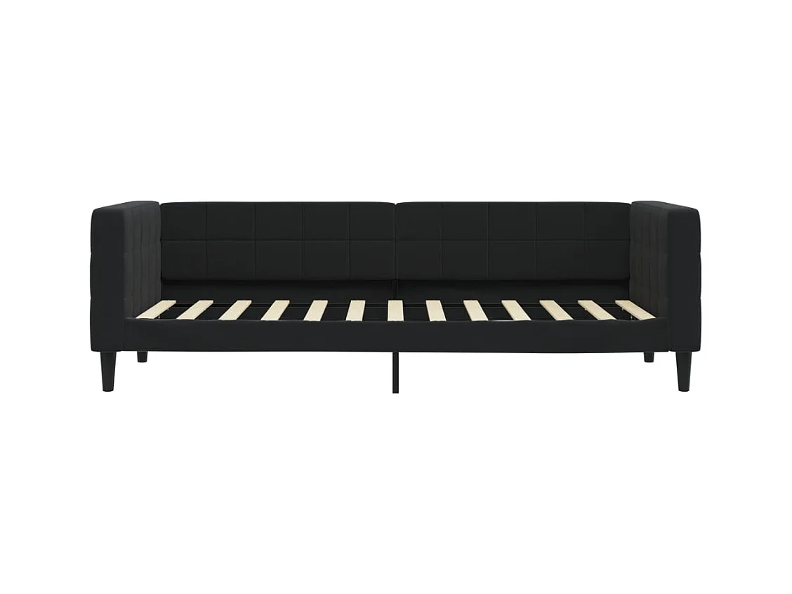 Lit de jour avec matelas noir 80x200 cm velours