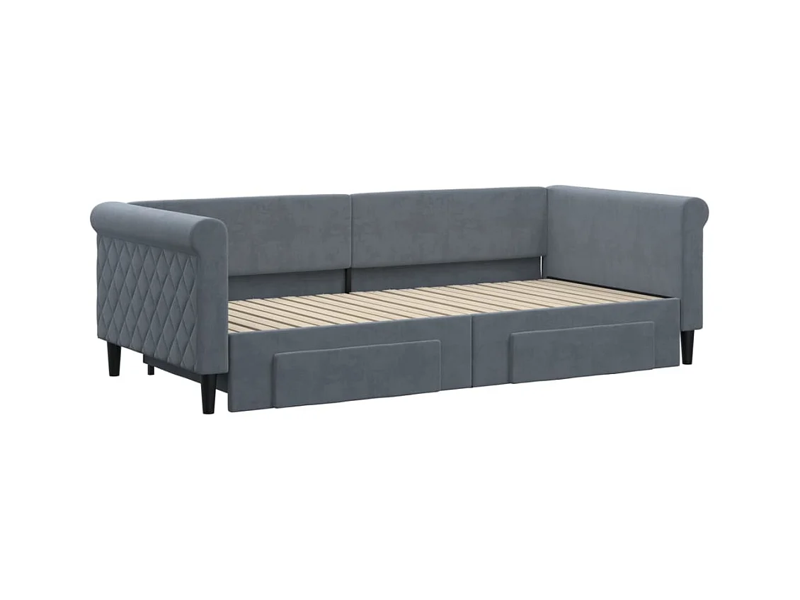 Dagbed met onderschuifbed en lades zonder matras 90x200 cm