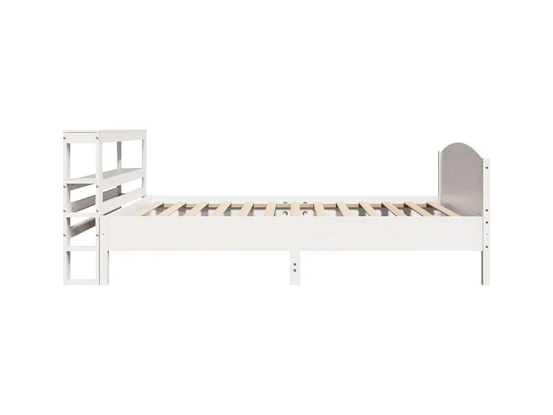 Struttura letto senza materasso bianco 90x200 cm in legno massello di pino