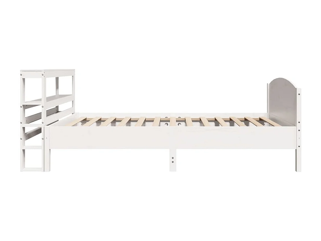 Estructura de cama sin colchón blanca 90x200 cm madera maciza de pino
