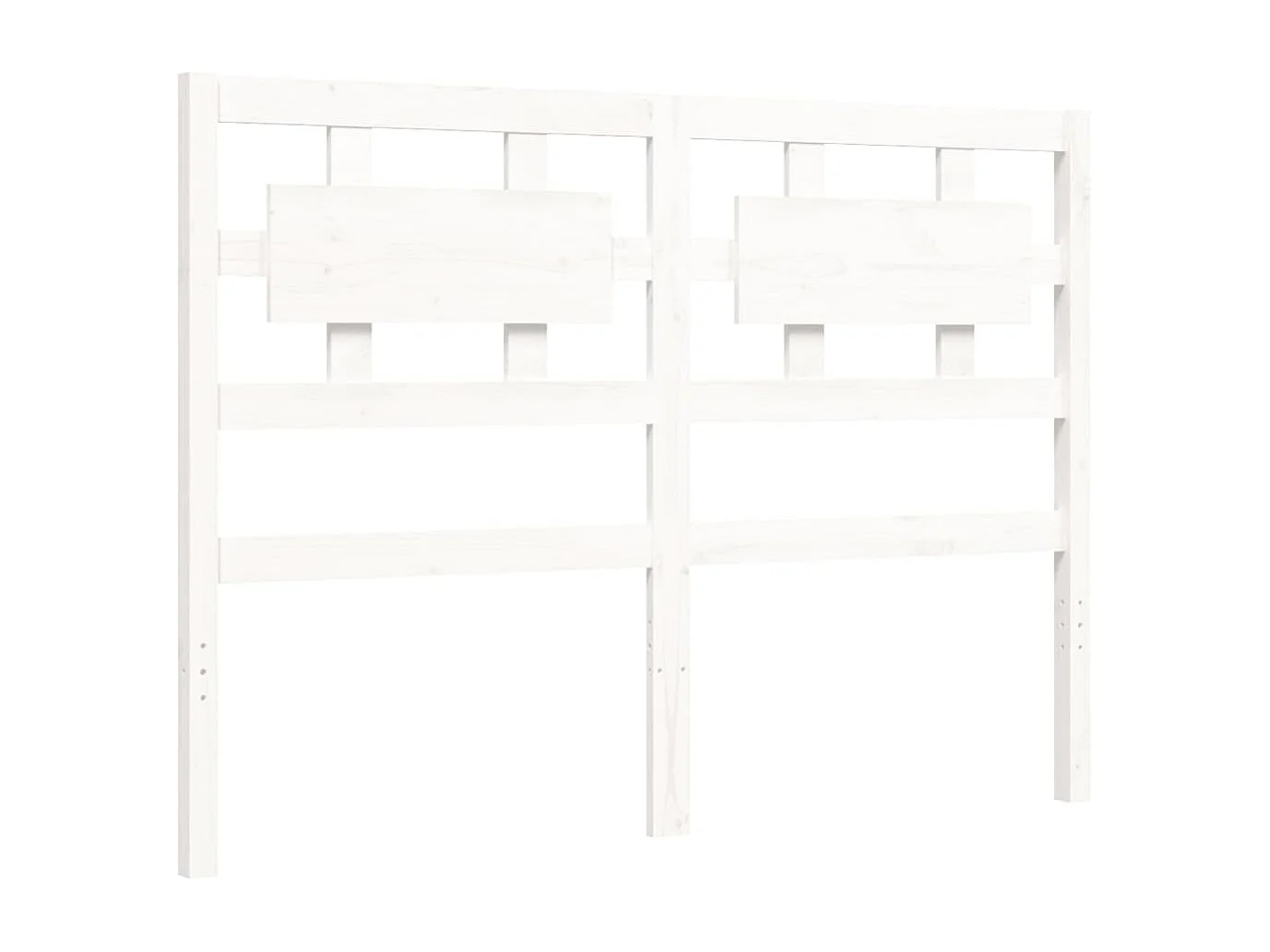Cadre de lit sans matelas blanc bois massif