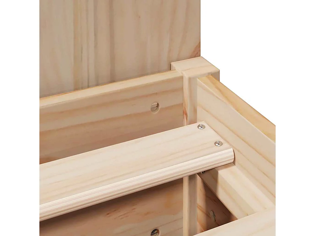 Cama biblioteca sin colchón 120x200 cm madera maciza de pino