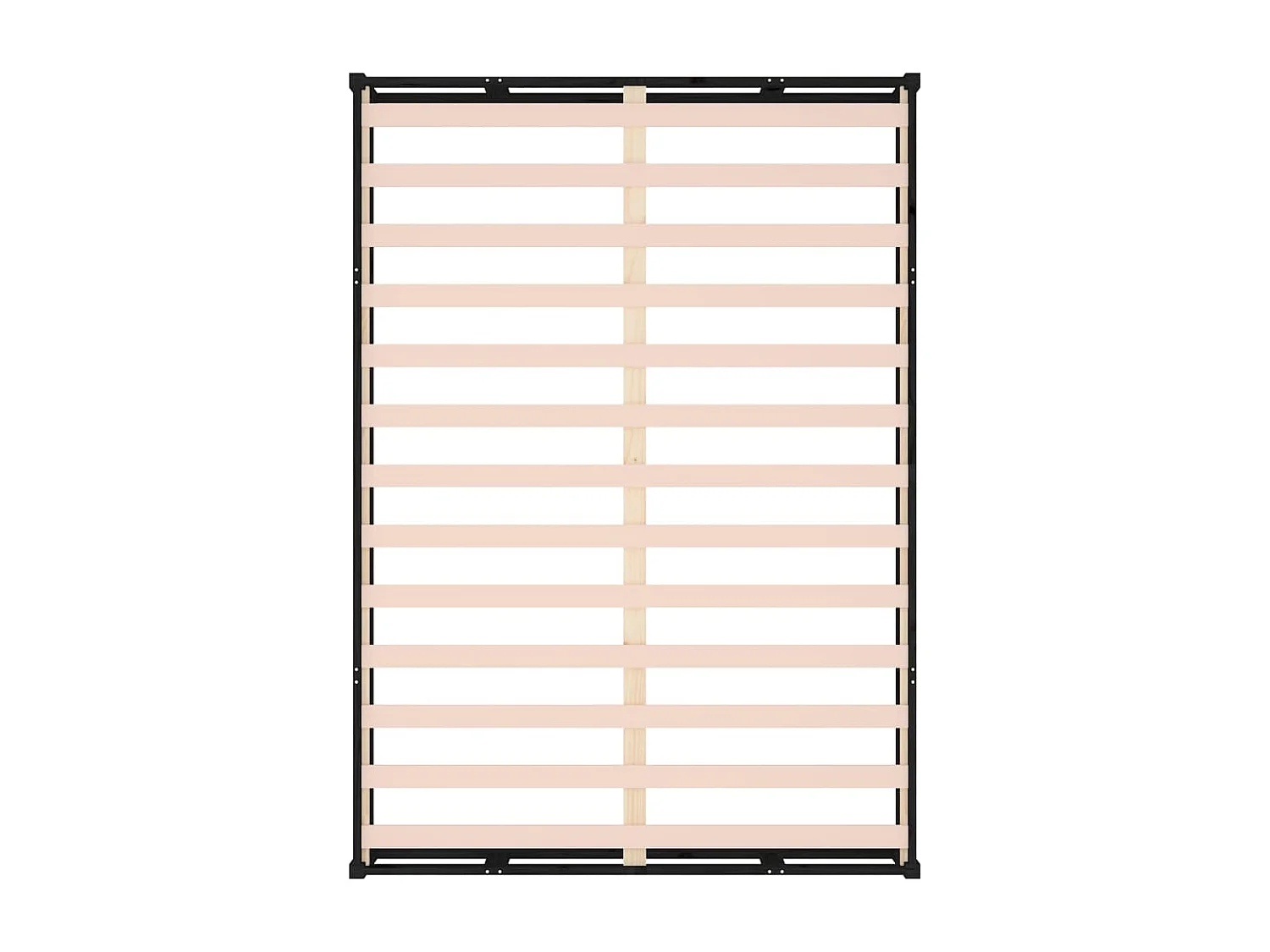 Struttura letto senza materasso nero 180x200 cm in legno massello