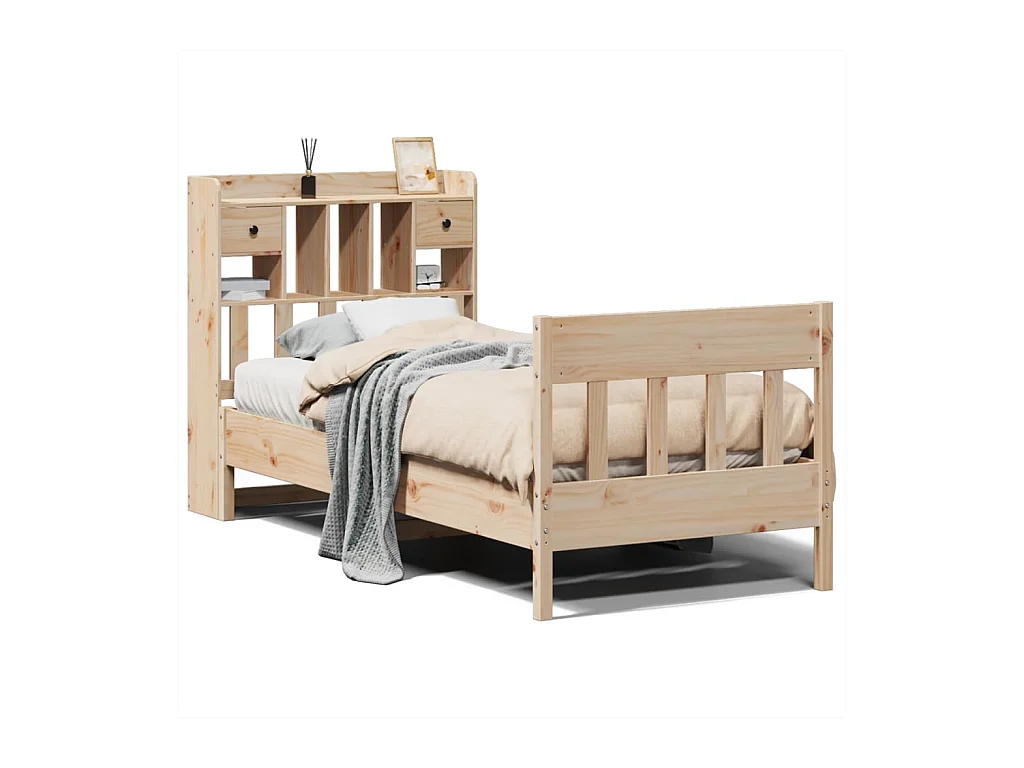 Bedframe zonder matras 75x190 cm massief grenenhout