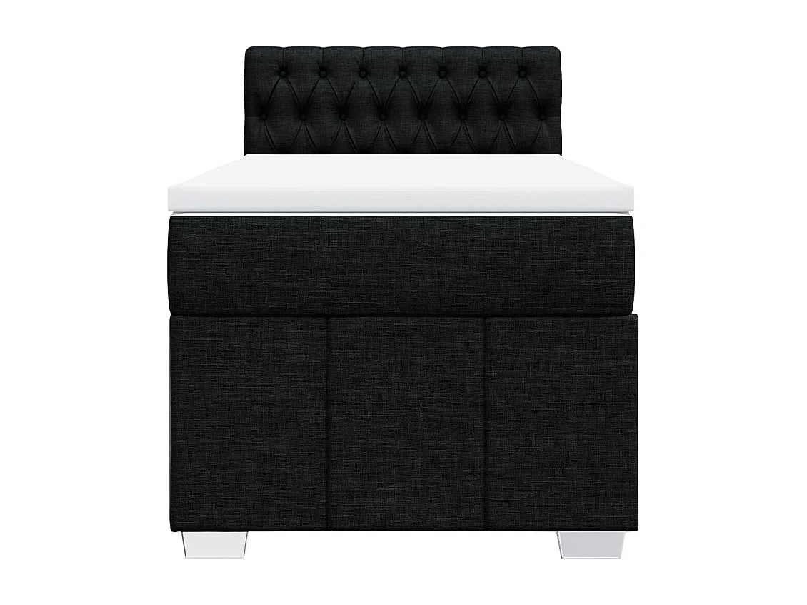 Somier de láminas y colchón Tejido Negro 80x200 cm