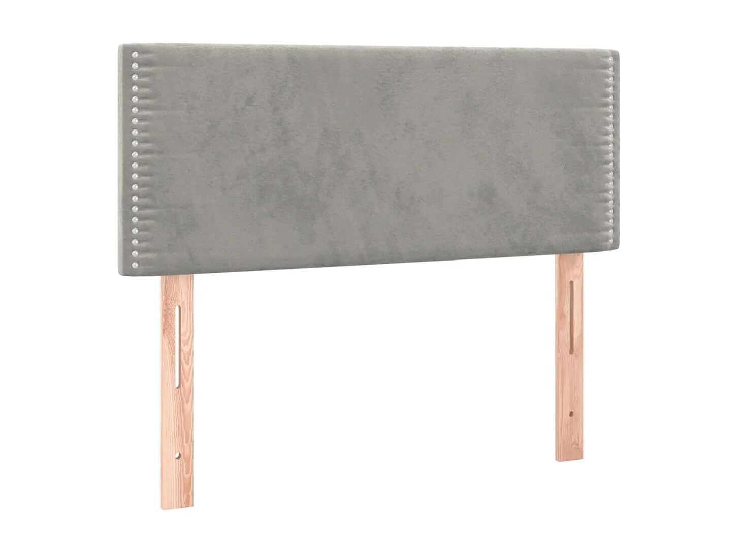 Rete a doghe in velluto grigio chiaro 80x200 cm e materasso