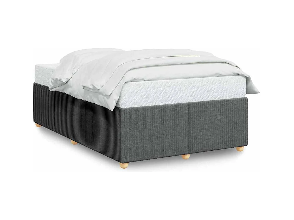 Bedframe zonder matras donkergrijs 120x190 cm stof