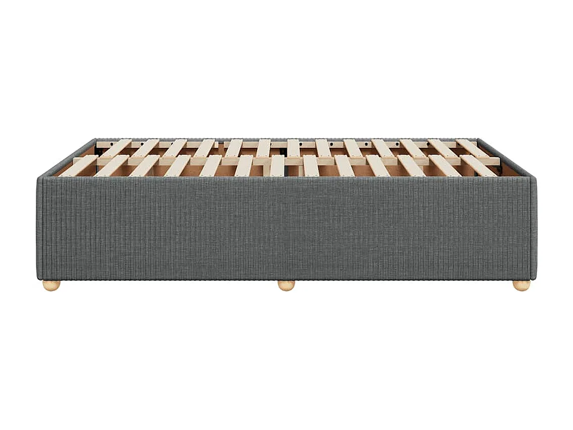 Bettgestell ohne Matratze dunkelgrau 120x190 cm Stoff