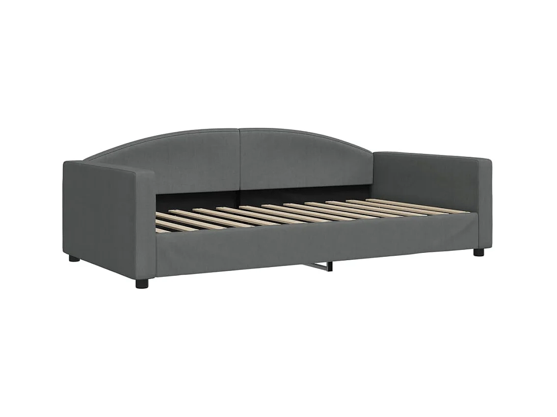 Lit de repos gris foncé 100x200 cm tissu