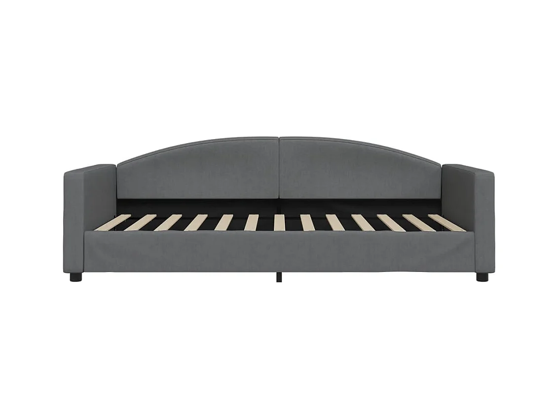 Lit de repos gris foncé 100x200 cm tissu