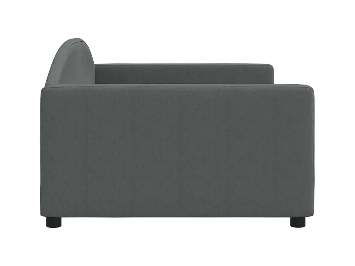 Lit de repos gris foncé 100x200 cm tissu