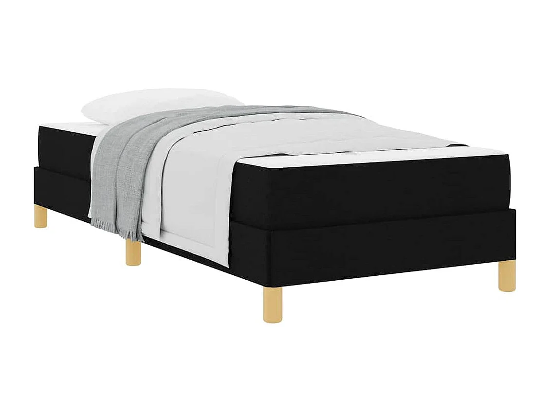 Zwart en bruin boxspringbed 100 x 200 cm