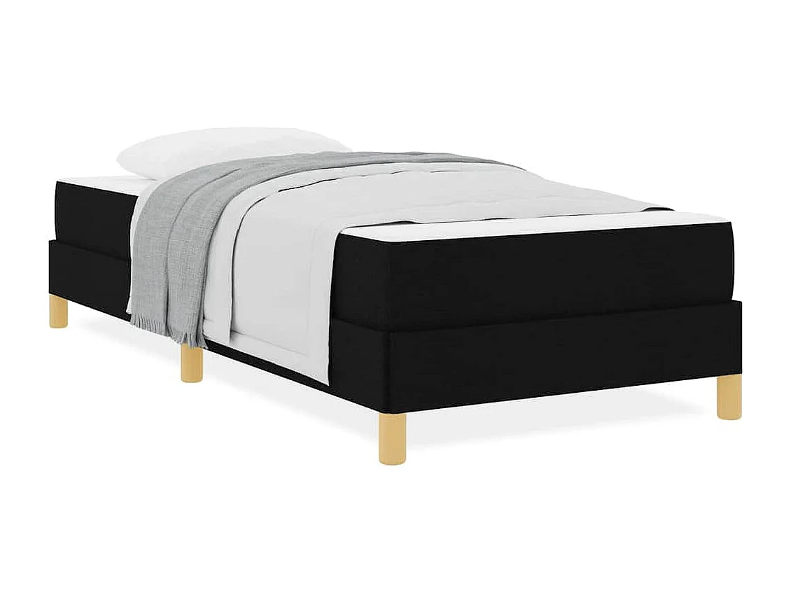 Zwart en bruin boxspringbed 100 x 200 cm