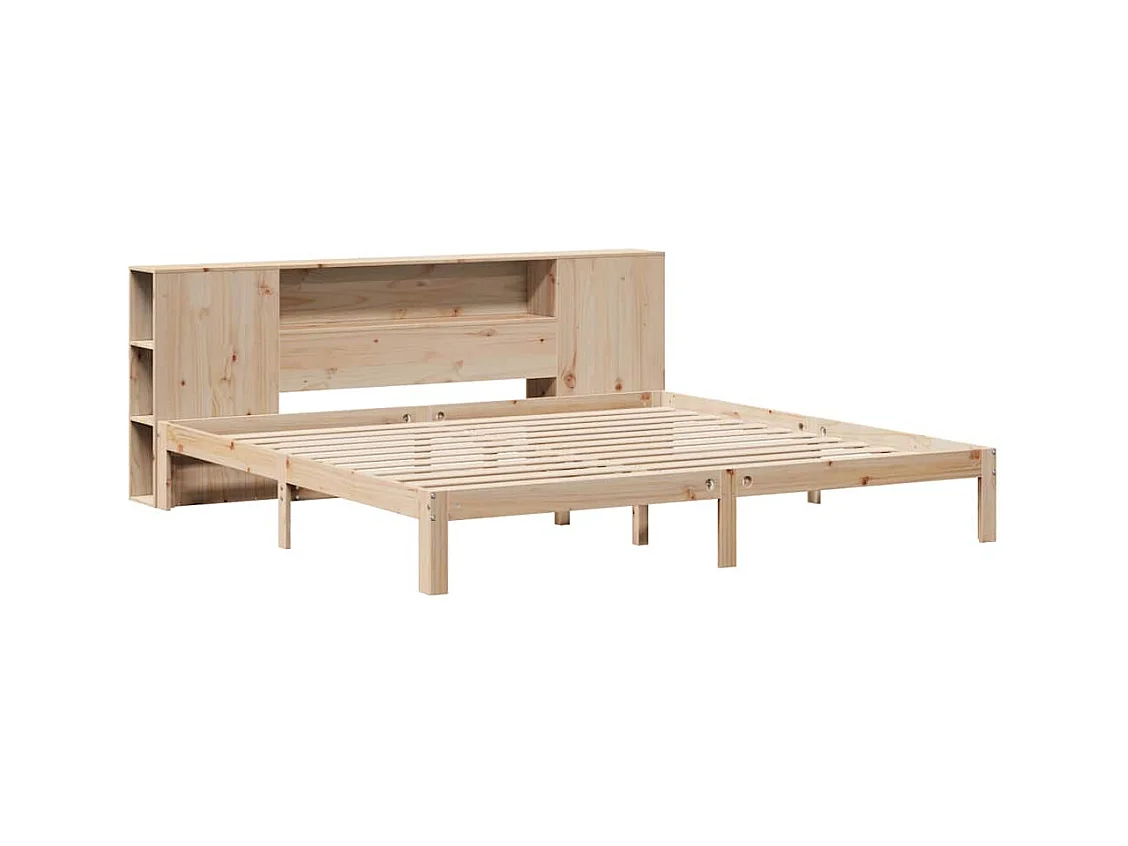 Bibliotheksbett ohne Matratze 180x200 cm Massivholz Kiefer