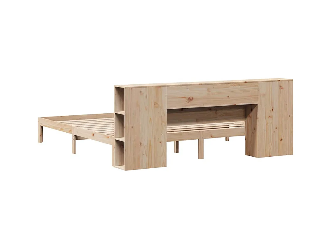 Bibliotheksbett ohne Matratze 180x200 cm Massivholz Kiefer