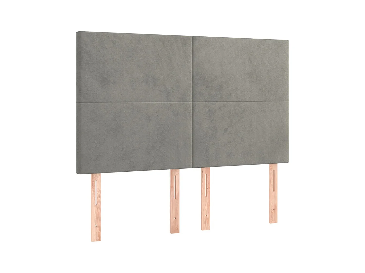 Cadre de lit sans matelas gris clair 140x200 cm velours