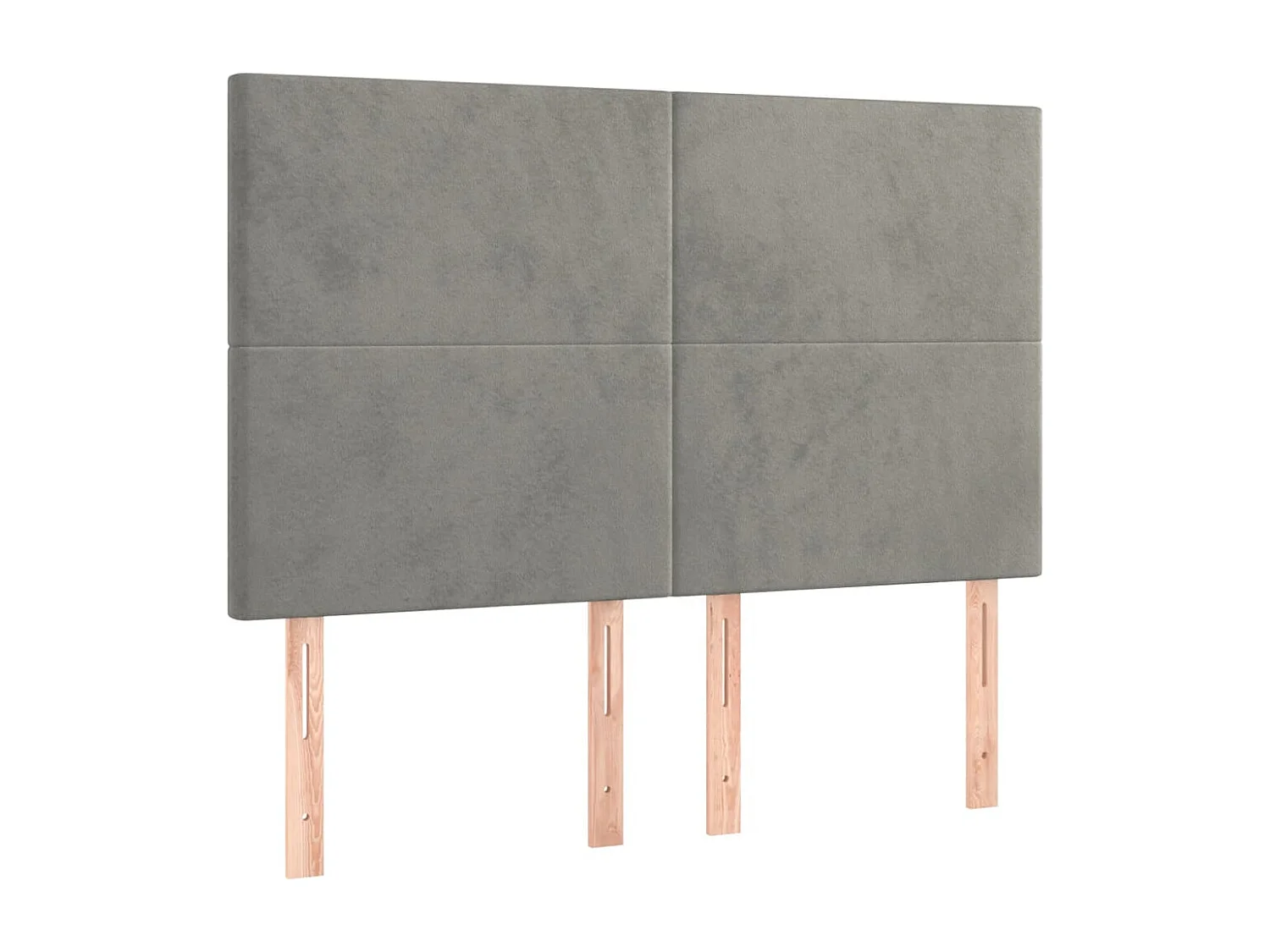 Cadre de lit sans matelas gris clair 140x200 cm velours