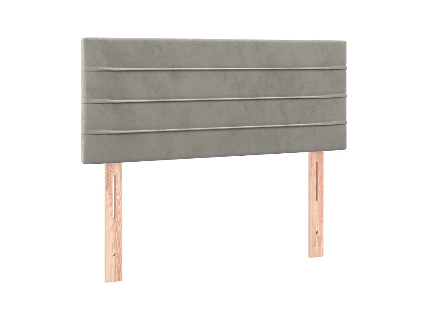 Lattenbodem en matras Lichtgrijs 90x190 cm Fluweel