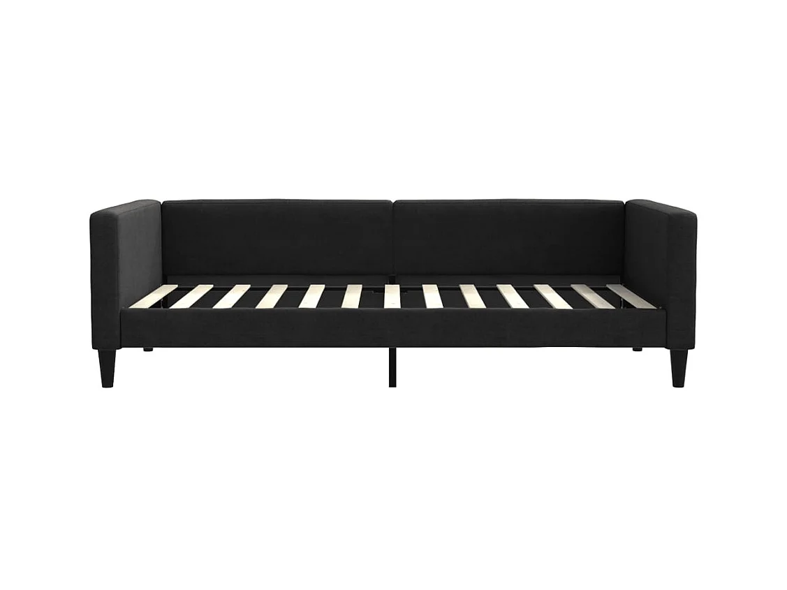 Lit de repos sans matelas noir 100x200 cm tissu