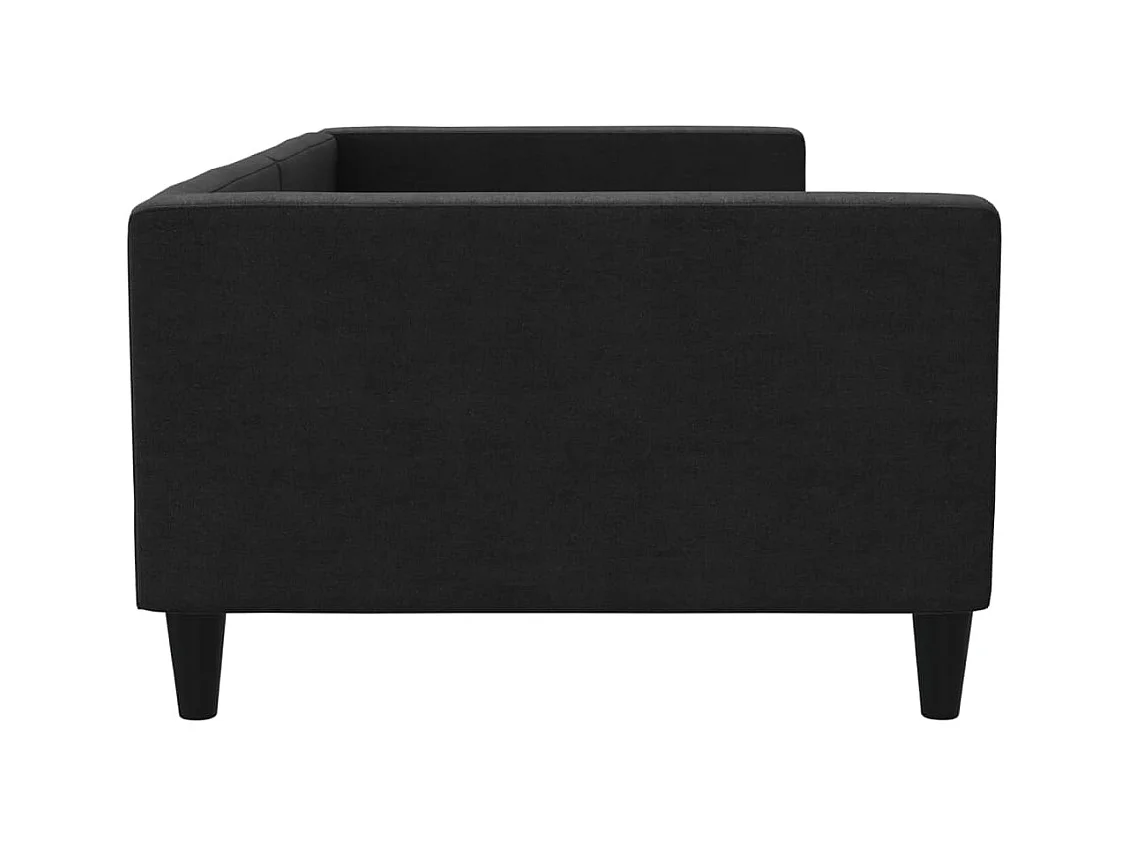 Lit de repos sans matelas noir 100x200 cm tissu