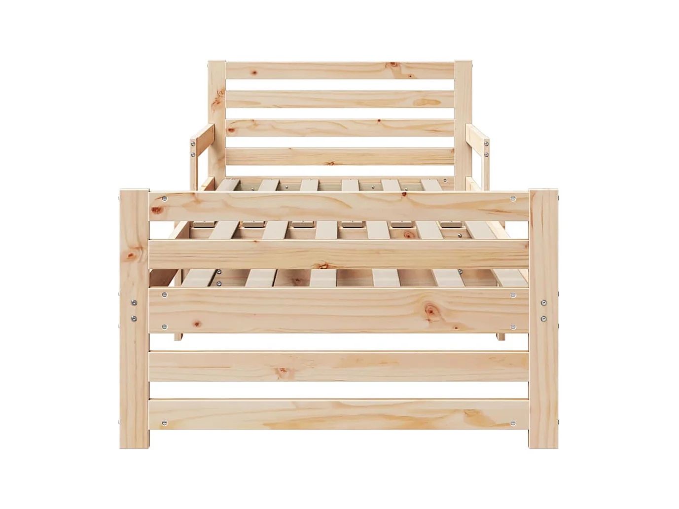 Uitschuifbaar kinderbed Overig Bruin 80 x 130 / 165 / 200 cm