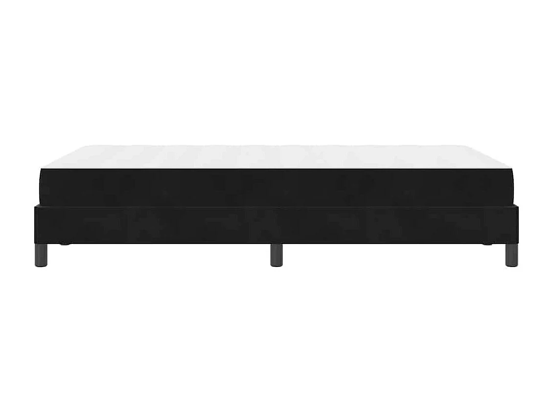 Boxspringbett mit Matratze Schwarz 120 x 190 cm Samt