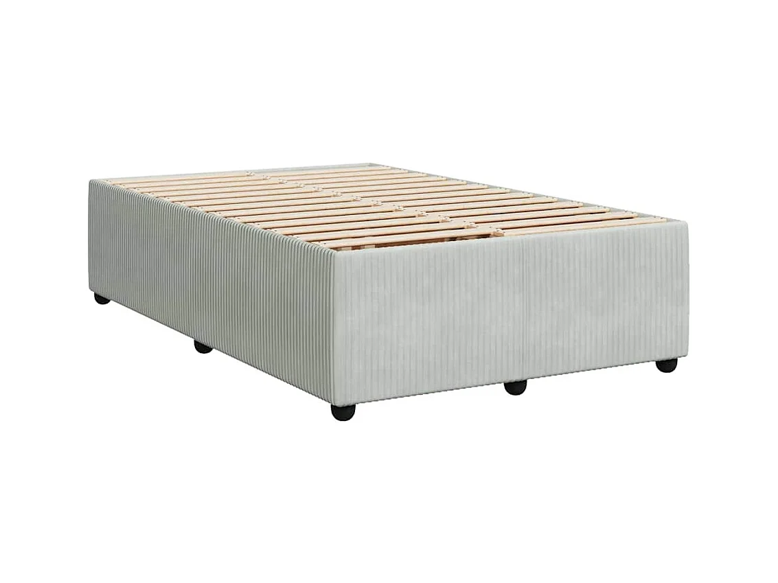 Bedframe zonder matras lichtgrijs 120x190 cm fluweel