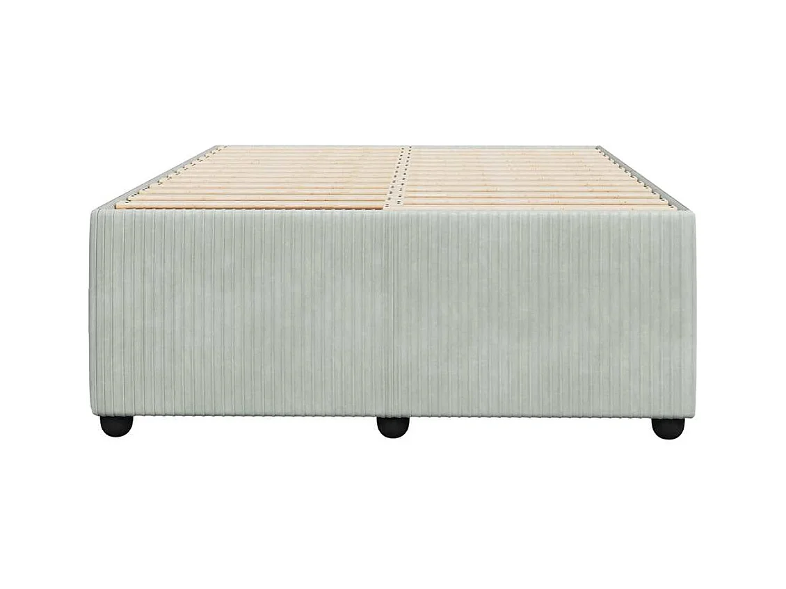 Bedframe zonder matras lichtgrijs 120x190 cm fluweel