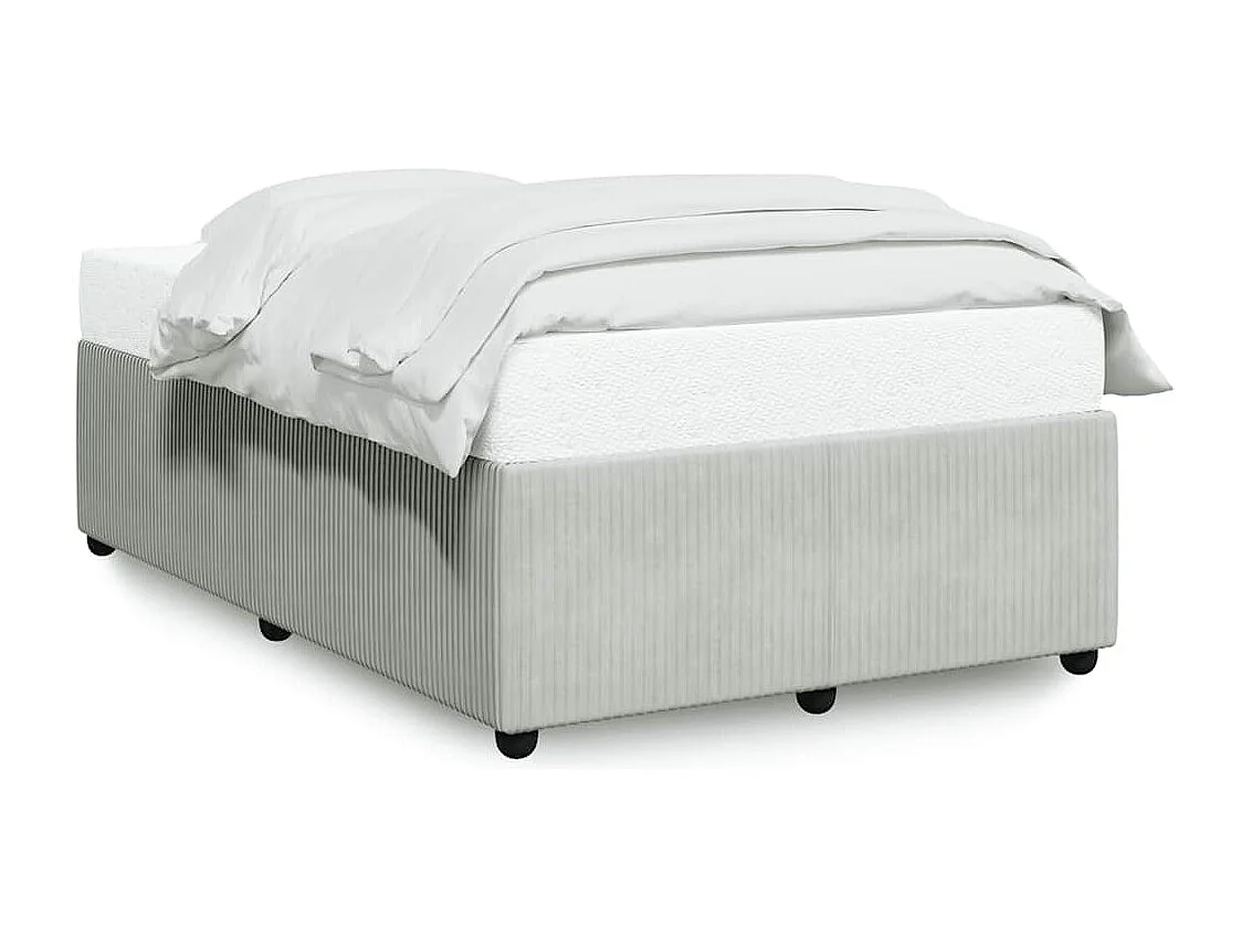 Estructura de cama sin colchón gris claro 120x190 cm terciopelo